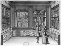 The Shop of Galanteries, illustration from 'Recueil d'ornements' von Jean II Berain
