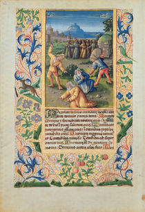 Ms Lat. Q.v.I.126 The Stoning of St. Stephen by Jean Colombe