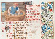 Ms 134 September: Trampling Grapes by French School