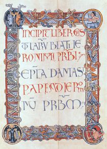 Ms 154 fol.3 Page of text with a floriated border von French School