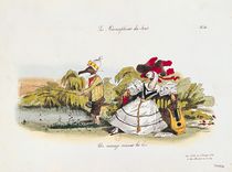 Marriage by the Book, caricature from 'Les Metamorphoses du Jour' series by Grandville