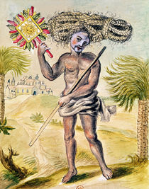 Penitent man in India with plaited hair von French School