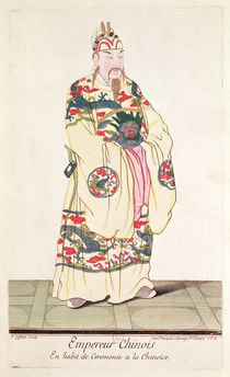 Chinese Emperor in Ceremonial Costume von Pierre Giffart