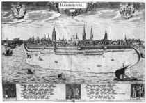 View of Hamburg von Peter van der Doort
