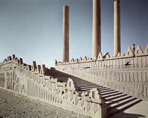 View of the east staircase of the Apadana c.515 BC by Achaemenid