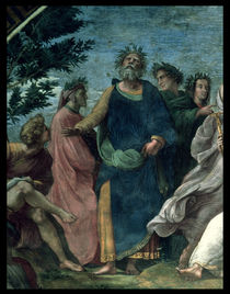 The Parnassus, detail of Homer von Raphael