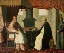 St. Bruno and Pope Urban II 1630-35 von Francisco de Zurbaran