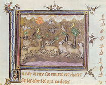 Ms 1044 fol.18 The Creation of the Animals von French School