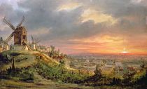 View of the Butte Montmartre von Louis Jacques Mande Daguerre