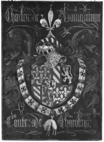 Coat of Arms of Charles de Bourgogne Count of Charolais von Flemish School