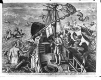 Christopher Columbus on board his caravel by Jan van der Straet