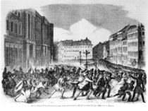 Insurrection in Berlin in April 1848 by German School