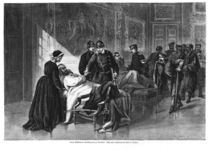 King Wilhelm I visiting the hospital at Chateau de Versailles by German School