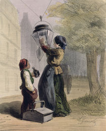 The Lamplighter, from 'Les Femmes de Paris' by Alfred Andre Geniole