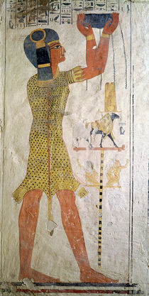 An Inmutef priest making an offering by Egyptian 20th Dynasty