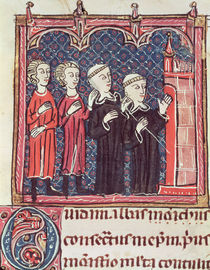 Ms 372 fol.47v The Foundation of a Monastery by French School