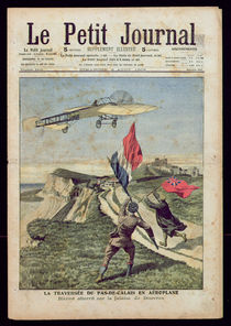 Louis Bleriot landing at Dover by French School