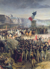The Garde Nationale de Paris Leaves to Join the Army in September 1792 von Leon Cogniet