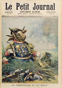 The Frog and the Ox, illustration from 'Le Petit Journal' by French School