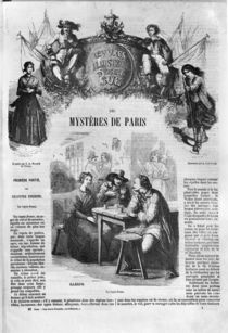 A Tavern, illustration from 'Les Mysteres de Paris' by Eugene Sue von Jean Adolphe Beauce