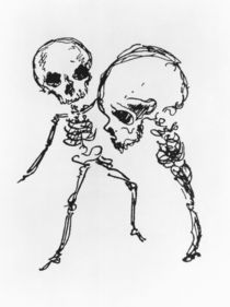 Skeletons, illustration from 'Complainte de l'Oubli et des Morts' von Jules Laforgue