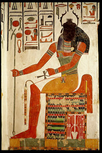 The god, Khepri, from the Tomb of Nefertari by Egyptian 19th Dynasty