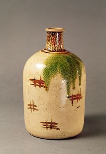 Sake bottle, from Oribe von Japanese School