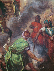 Olinda and Sophronia on the Pyre von Ferdinand Victor Eugene Delacroix