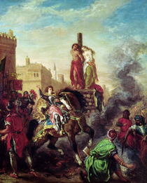 Olinda and Sophronia on the Pyre by Ferdinand Victor Eugene Delacroix
