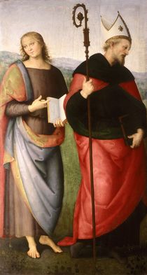 St. John the Evangelist and St. Augustine of Hippo von Pietro Perugino