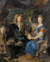 Count Jan-Andrezj Morszstyn and his Daughter by Hyacinthe Francois Rigaud