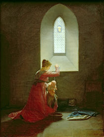 Genevieve of Brabant Baptising her Son in Prison by Jean Baptiste Mallet