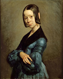 Pauline Ono in Blue, 1841-42 von Jean-Francois Millet