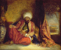 A Turk Smoking a Pipe von Henri Decaisne