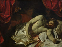 The Death of Cato of Utica 1646 by Charles Le Brun