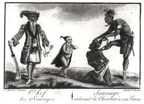 The Chief of the Savages Dressed as a European by Jacques Grasset de Saint-Sauveur