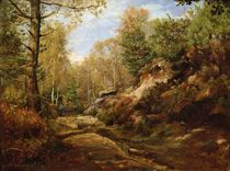 Pines and Birch Trees or, The Forest of Fontainebleau by Henri Joseph Constant Dutilleux