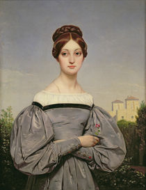 Portrait of Louise Vernet Daughter of the Artist von Emile Jean Horace Vernet