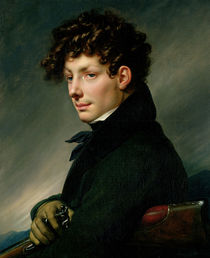 Portrait of a Young Man as a Hunter von Anne Louis Girodet de Roucy-Trioson
