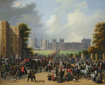 The Arrival of Louis-Philippe at Windsor Castle von Edouard Pingret