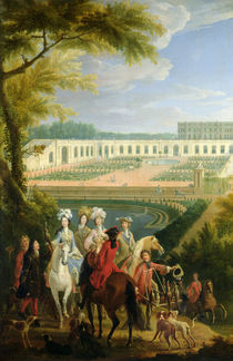 View of the Orangerie at Versailles by Pierre-Denis Martin