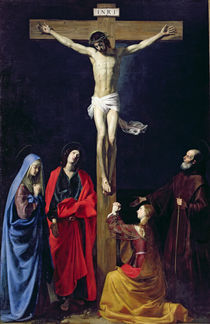 Christ on the Cross with the Virgin von Nicolas Tournier