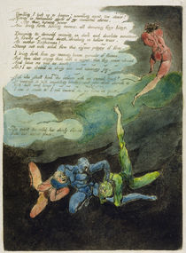 'Unwilling I look up...', plate 4 from 'Europe. A Prophecy' by William Blake