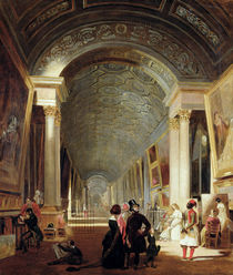 View of the Grande Galerie of the Louvre by Patrick Allan-Fraser