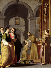 St. Clare Receiving the Veil from St. Francis of Assisi von Italian School