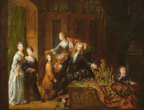 Portrait of Nicolas de Launay and his Family von Robert Tournieres