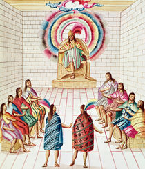 Tome 3 fol.7, Montezuma II and his Council by Diego Garcia Panes y Avellan