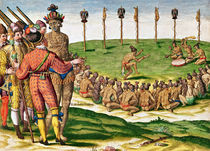 Indian Victory Ceremony, from 'Brevis Narratio..' by Jacques Le Moyne