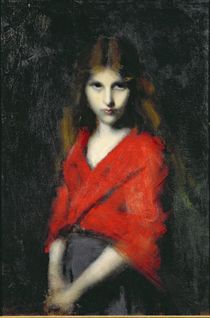 Portrait of a Young Girl, The Shiverer von Jean-Jacques Henner