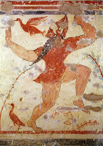 Phersu dancing, from the Tomb of the Augurs by Etruscan